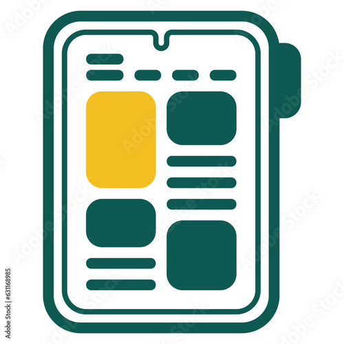  Mobile news colored icon
