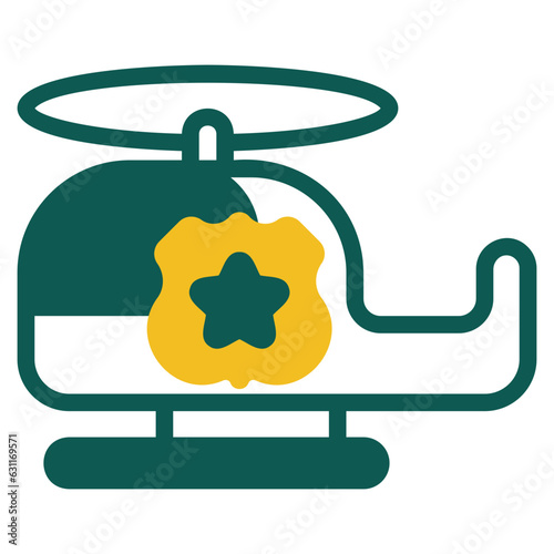  Helicopter colored icon