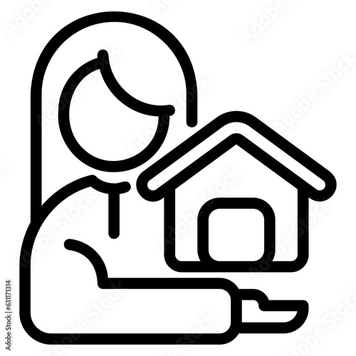  Sales agent outline icon