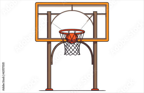 Basketball Rim vector illustration, Vector Silhouette of Basketball Rim  © tuliart24