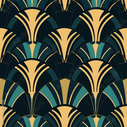 Art Deco Pattern vector illustration  Background