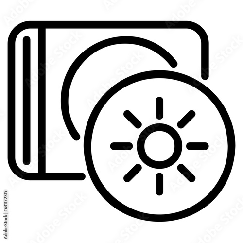  Compact disk outline icon