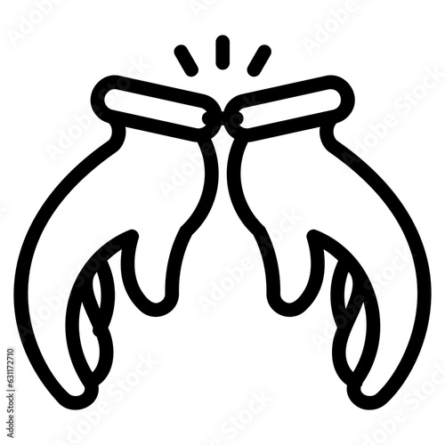  Arrested outline icon