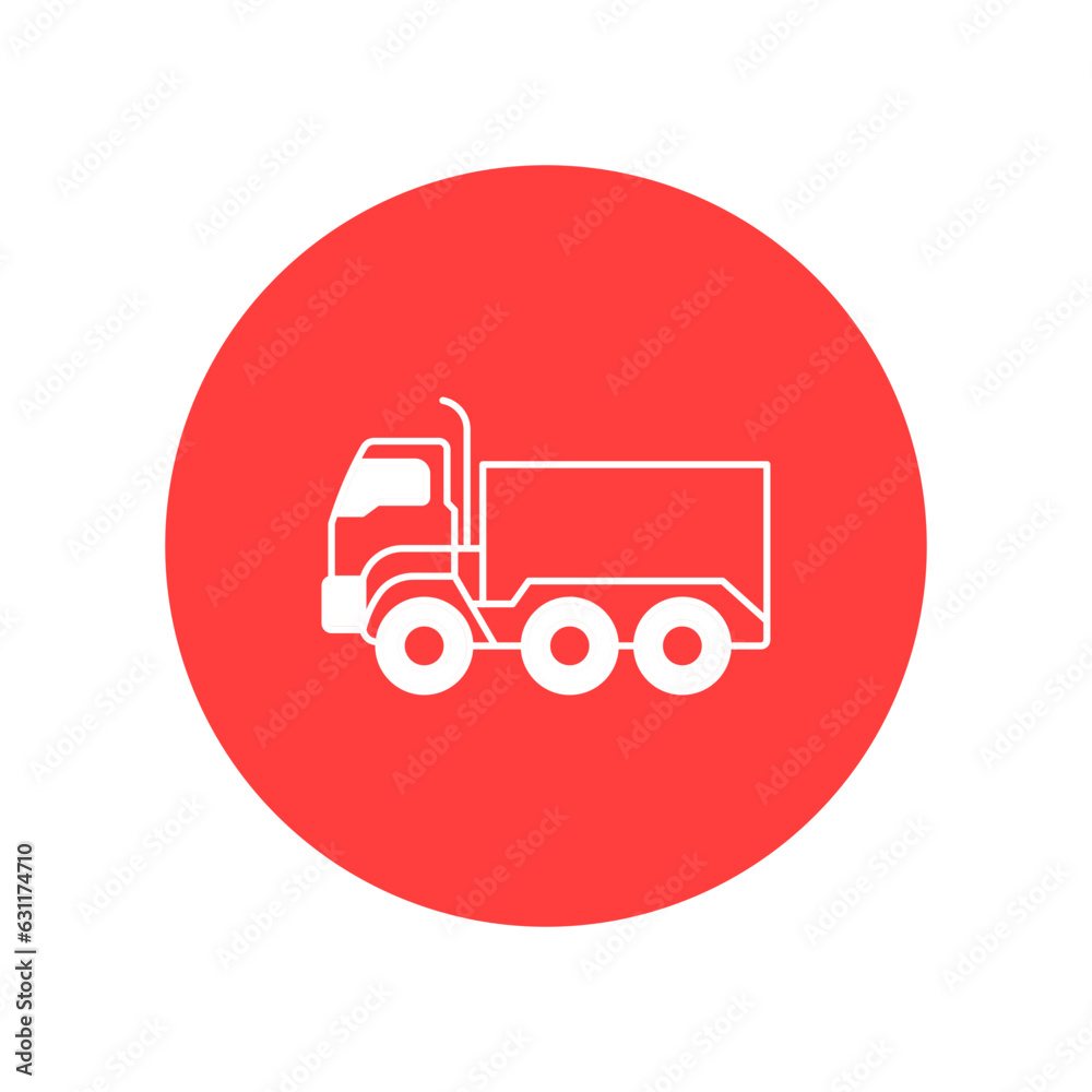 Army truck Vector Icon

