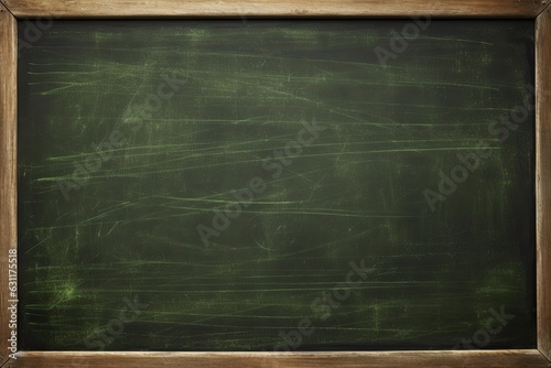 Green chalkboard background, school board with copyspace