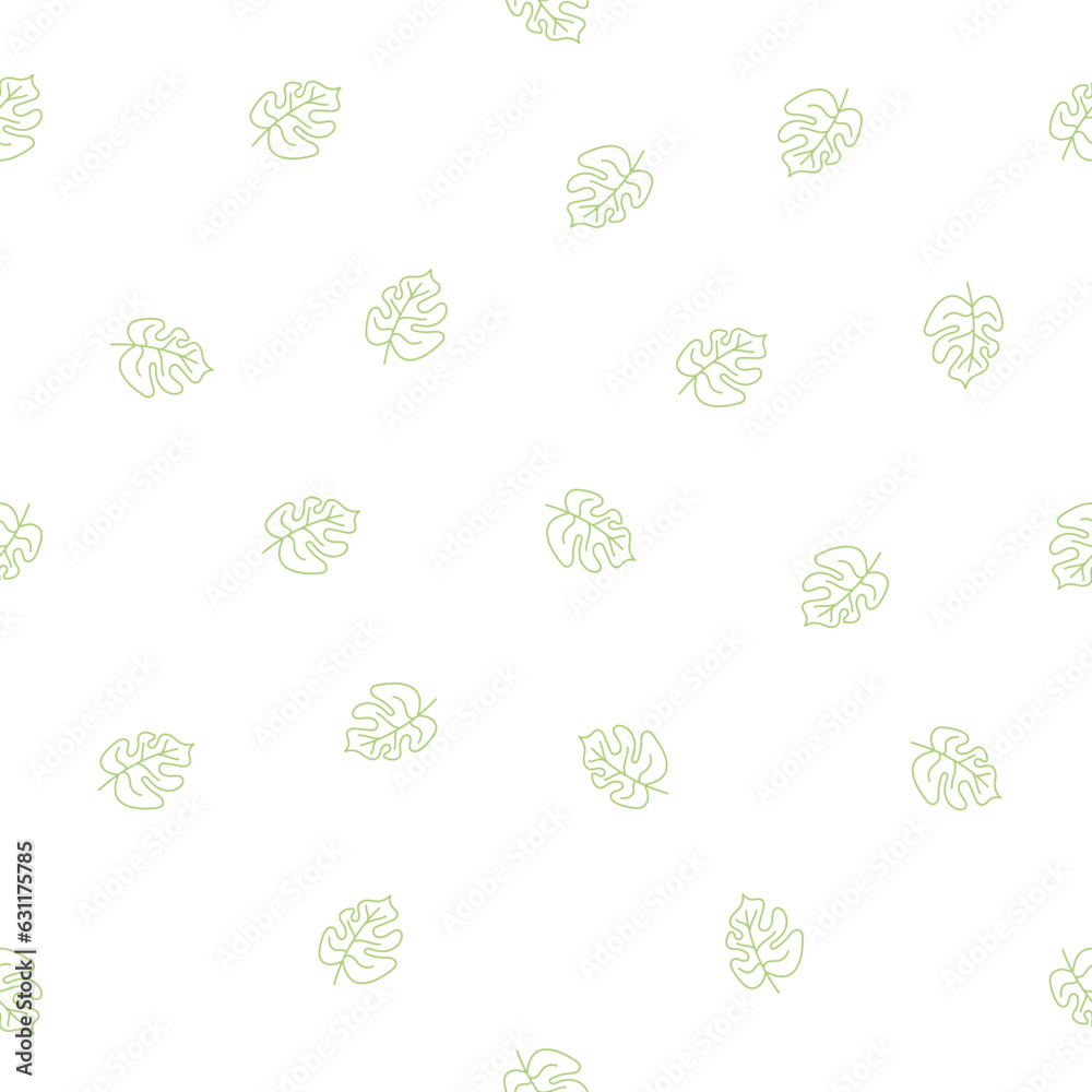 Hand drawing seamless abstract leaf line pattern Hand drawing seamless abstract leaf line pattern