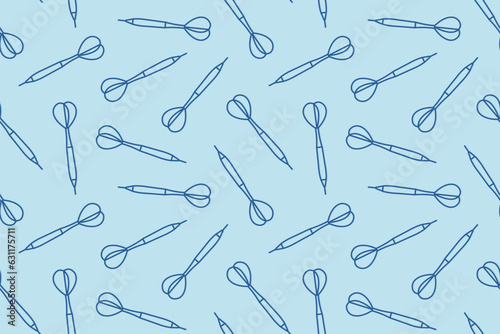 seamless pattern with dart arrows; sport, leisure background- vector illustration