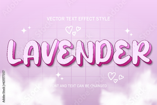 lavender purple violet flower typography lettering editable text effect font style template background