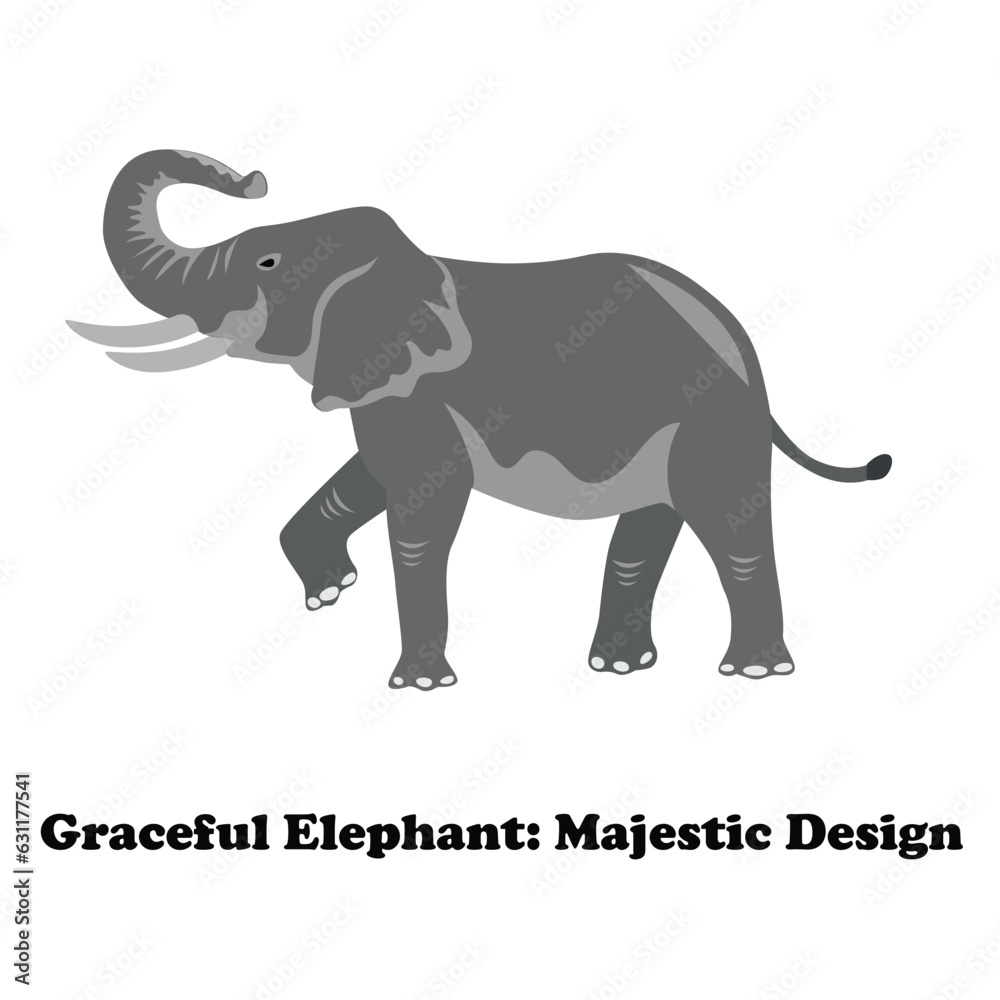 Fototapeta premium Graceful Elephant: Majestic Design 