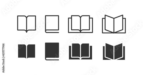 Book icon set. Vector illustration desing.