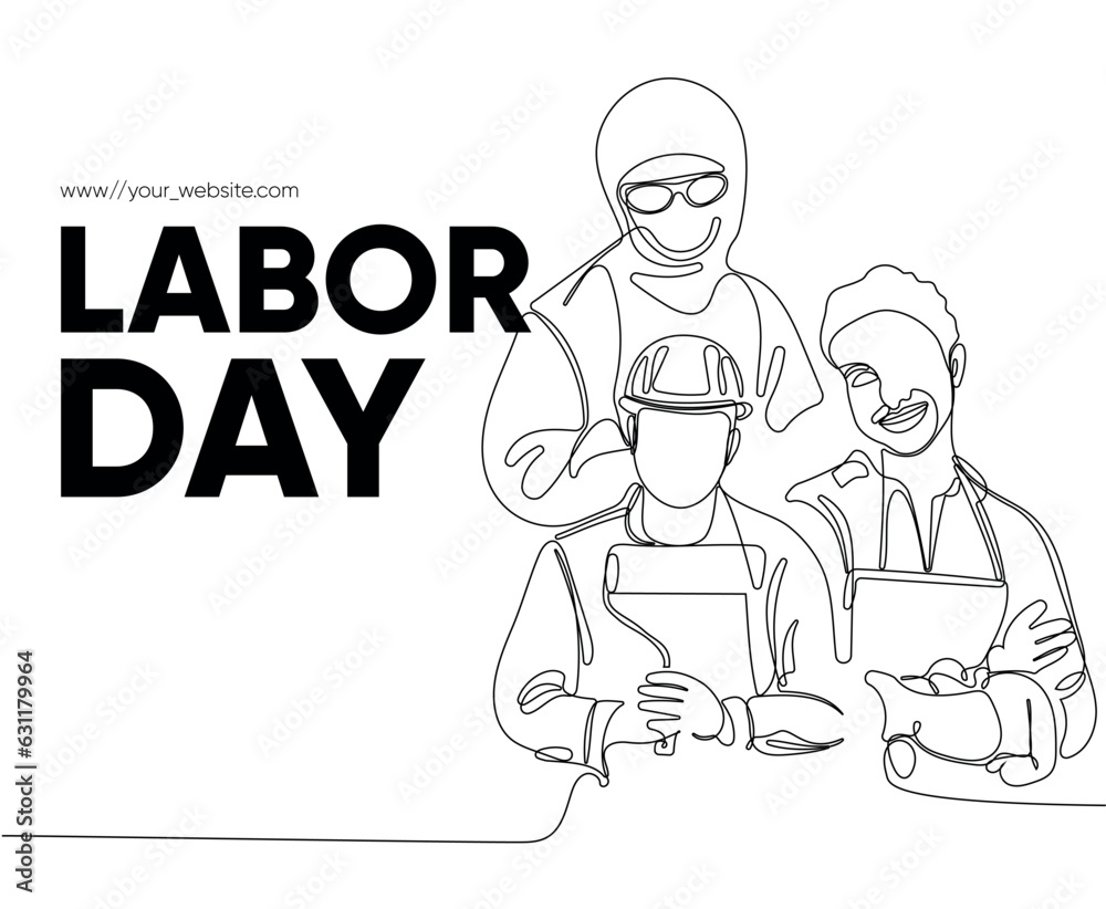 Happy Labour Day simple vector web banner. Set of tools. Lettering Labour Day. Black and white background, banner, poster. Vector illustration Happy Labour Day simple vector web banner. Set of tools. Lettering Labour Day. Black and white background, banner, poster. Vector illustration