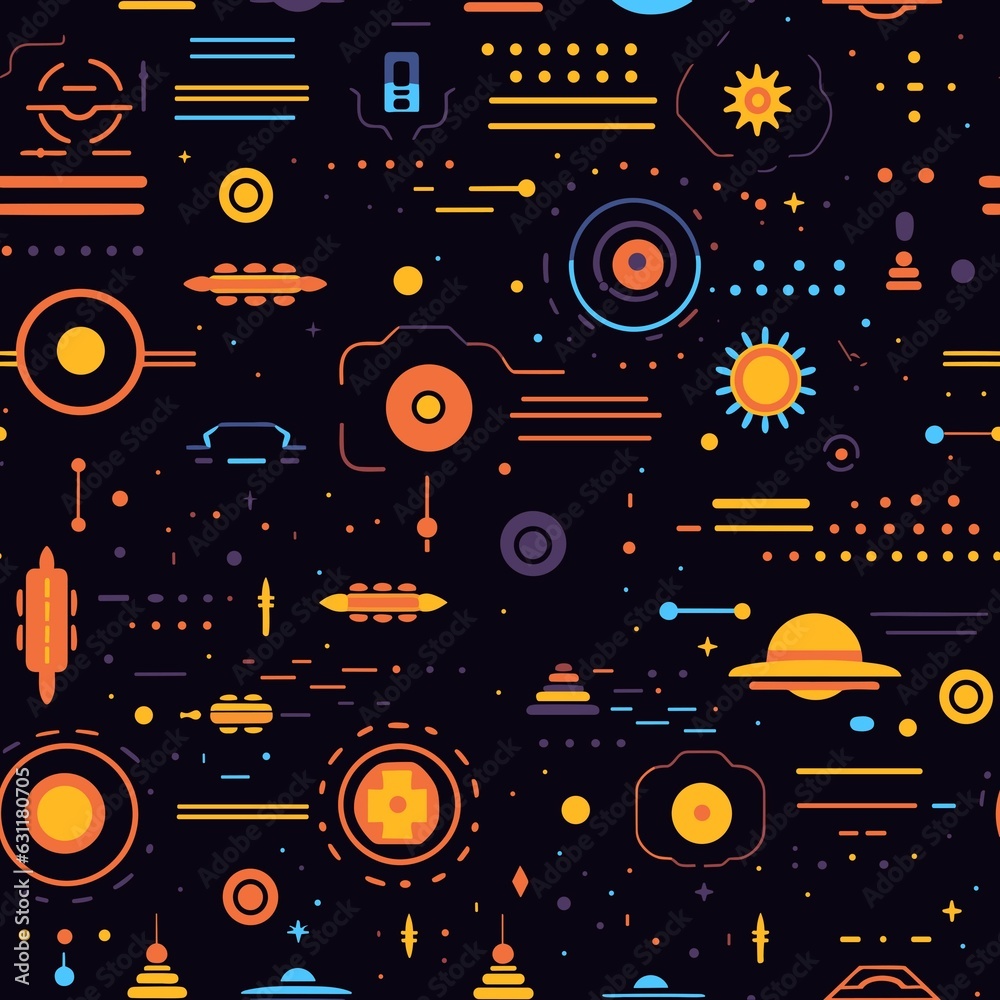 Sci-Fi Pattern vector illustration, Background