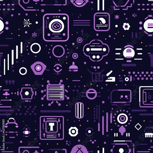 Sci-Fi Pattern vector illustration  Background