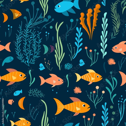Underwater Pattern vector illustration  Background