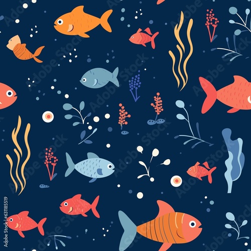 Underwater Pattern vector illustration, Background © Spear