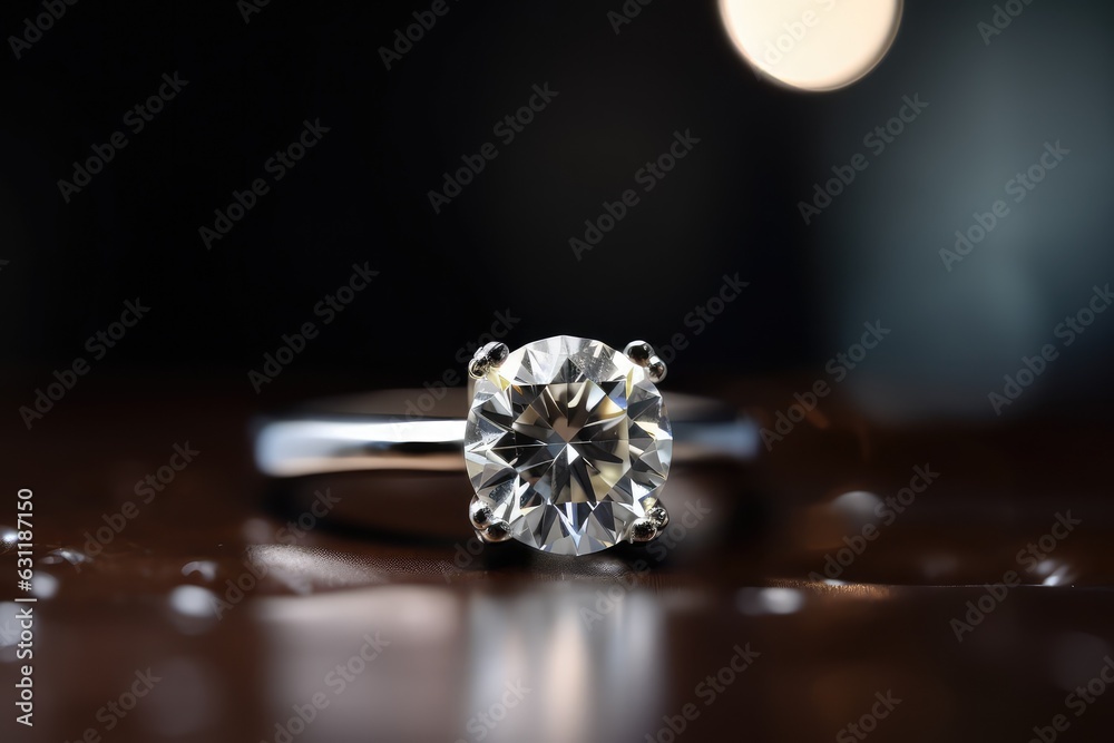 realistic diamond ring jewelry photography for special event generative ai