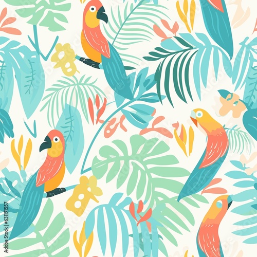 Tropical Pattern vector illustration, Background