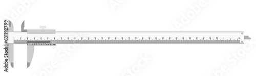 Φωτογραφία A Vernier caliper isolated on white background
