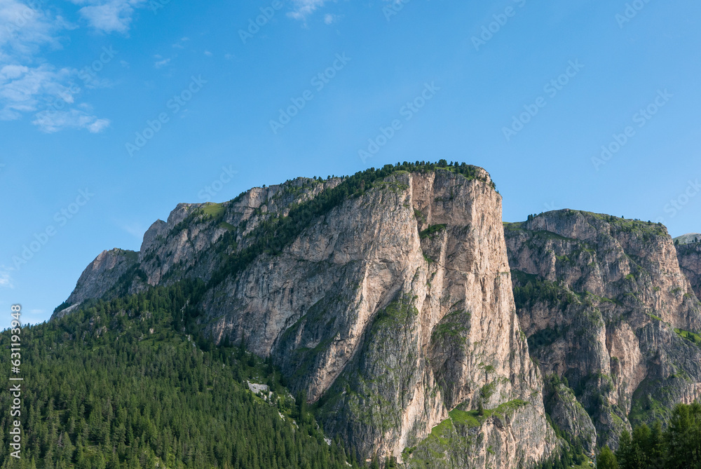 scenic dolomite landscape in summer