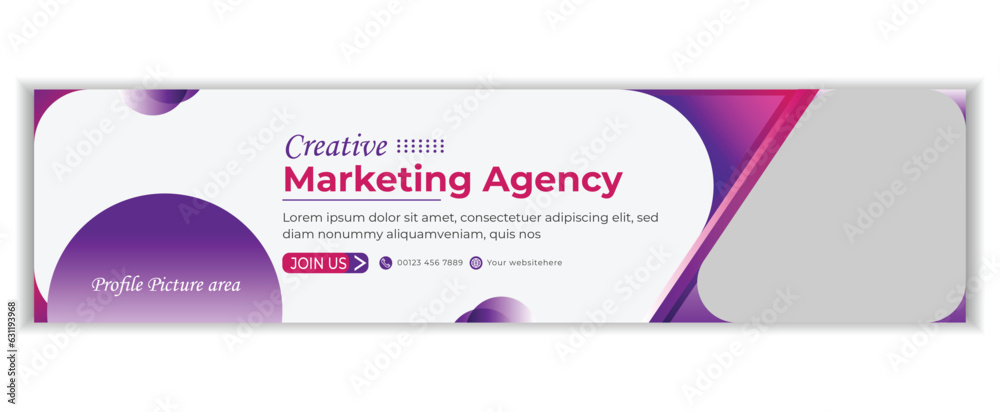 Fototapeta premium linkedin profile cover banner background template Design