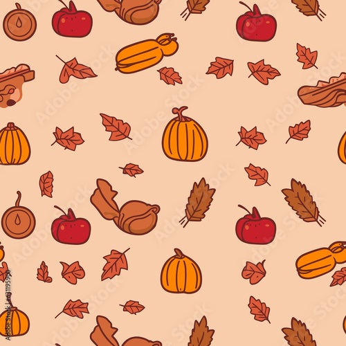 Thanksgiving Pattern vector illustration, Background