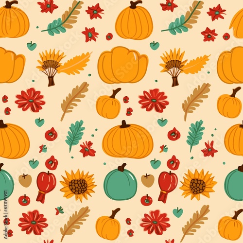 Thanksgiving Pattern vector illustration, Background