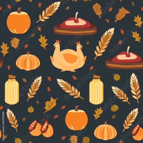 Thanksgiving Pattern vector illustration, Background