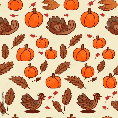 Thanksgiving Pattern vector illustration, Background