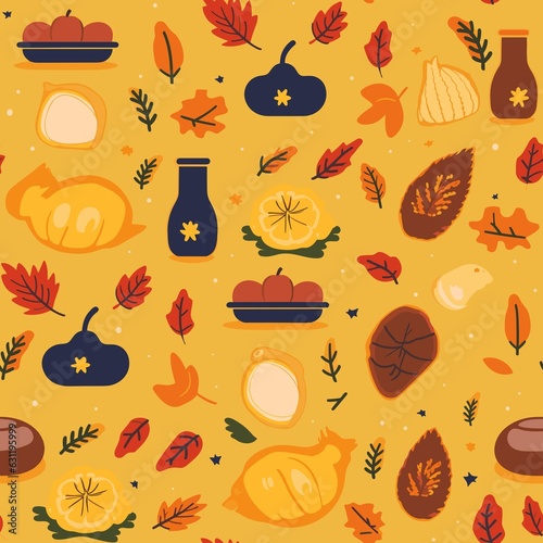Thanksgiving Pattern vector illustration, Background