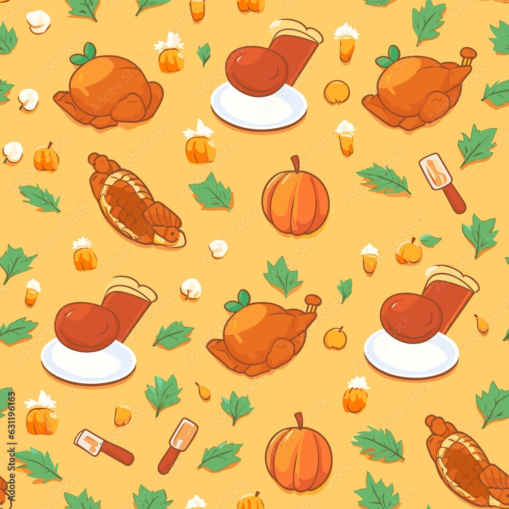 Thanksgiving Pattern vector illustration, Background Thanksgiving Pattern vector illustration, Background