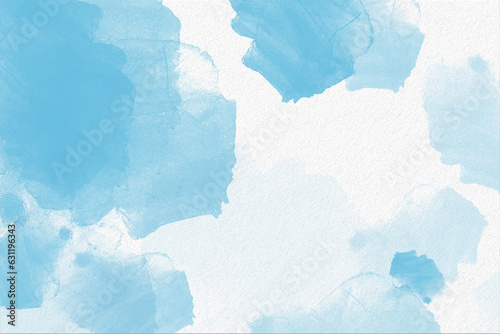 Mint and blue abstract watercolor texture background. Brush strokes on canva