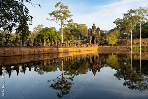 Majestic Tonle Om Gate, in the iconic Angkor Wat temple complex in Cambodia © Nicola78/Wirestock Creators