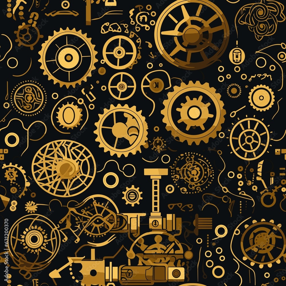 Steampunk Pattern vector illustration, Background