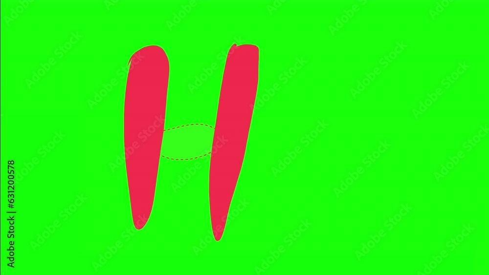 Illustrative animation of the pink word 