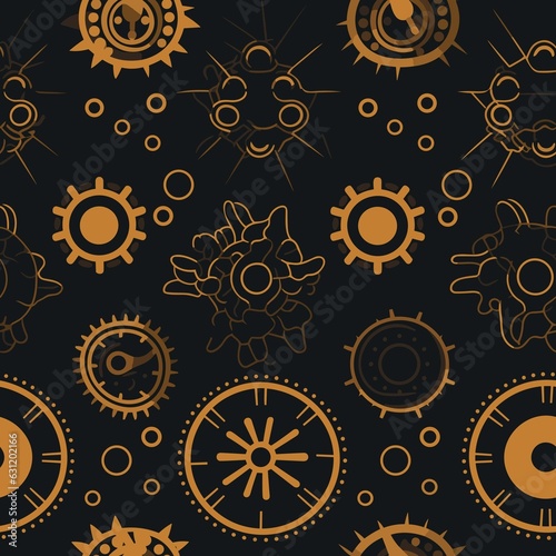 Steampunk Pattern vector illustration, Background