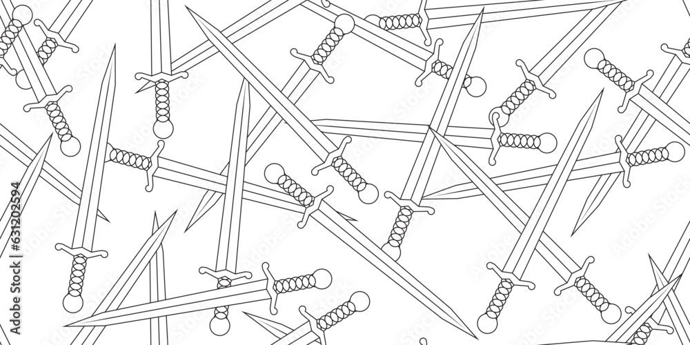 abstract sword seamless pattern