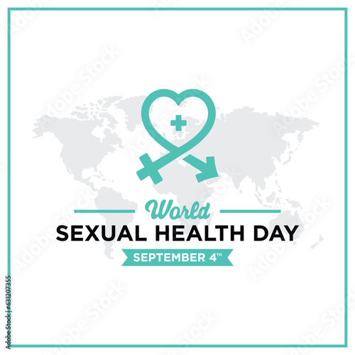 Sexual health day greetings vector.