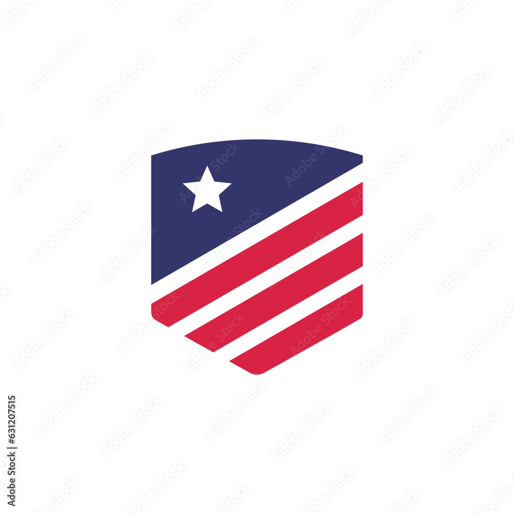 USA shield logo icon vector.