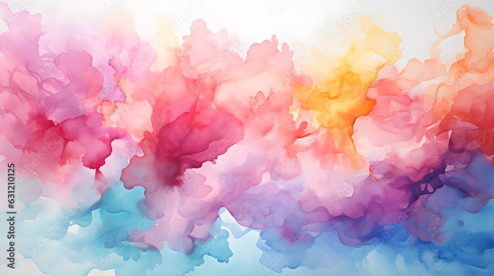 Chromatic Symphony: Watercolor Backgrounds in Luxurious Rich Colors. Generated by AI.