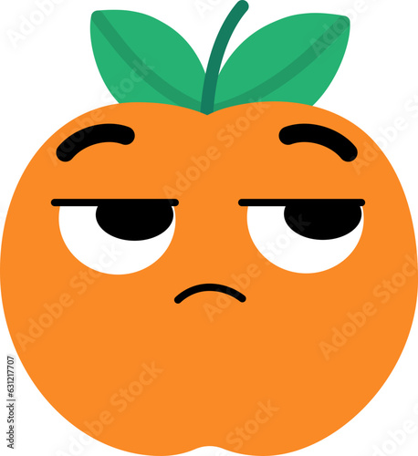 Apricot Face Looking Right Mistrust