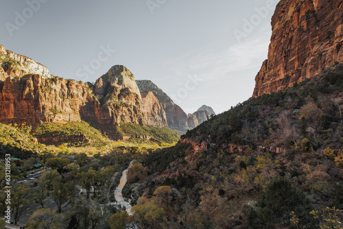 Landscape of rock formations in Zion National Park, Utah © Jason Arbour1/Wirestock Creators