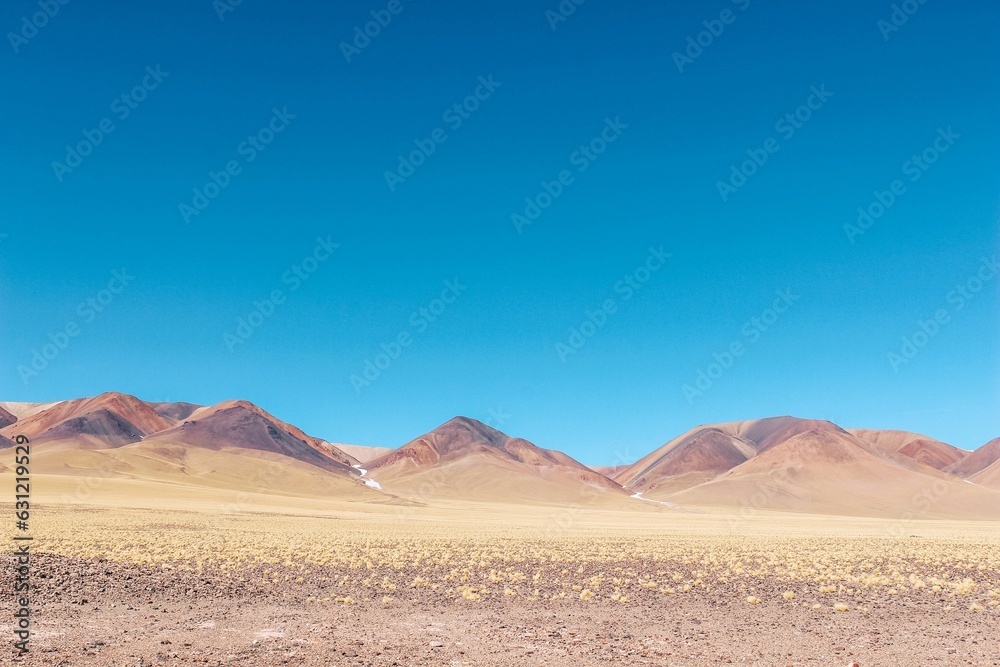 Panoramic view of mountains at Ruta de los Seismiles, Catamarca, Argentina