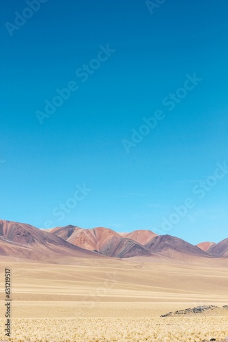 Panoramic view of mountains at Ruta de los Seismiles  Catamarca  Argentina