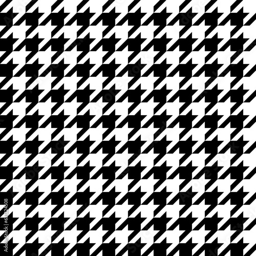 black and white hounds tooth seamless pattern