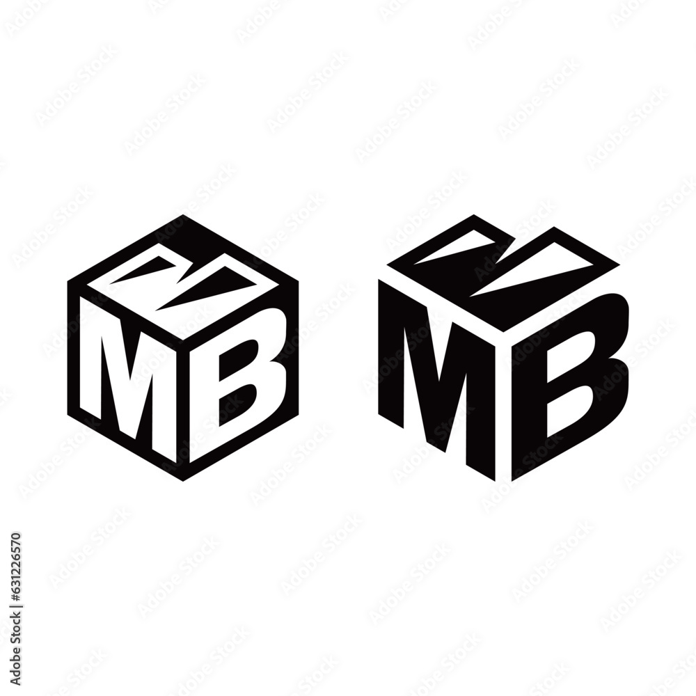 mountain logo with letter M B icon vector mountain logo with letter M B icon vector