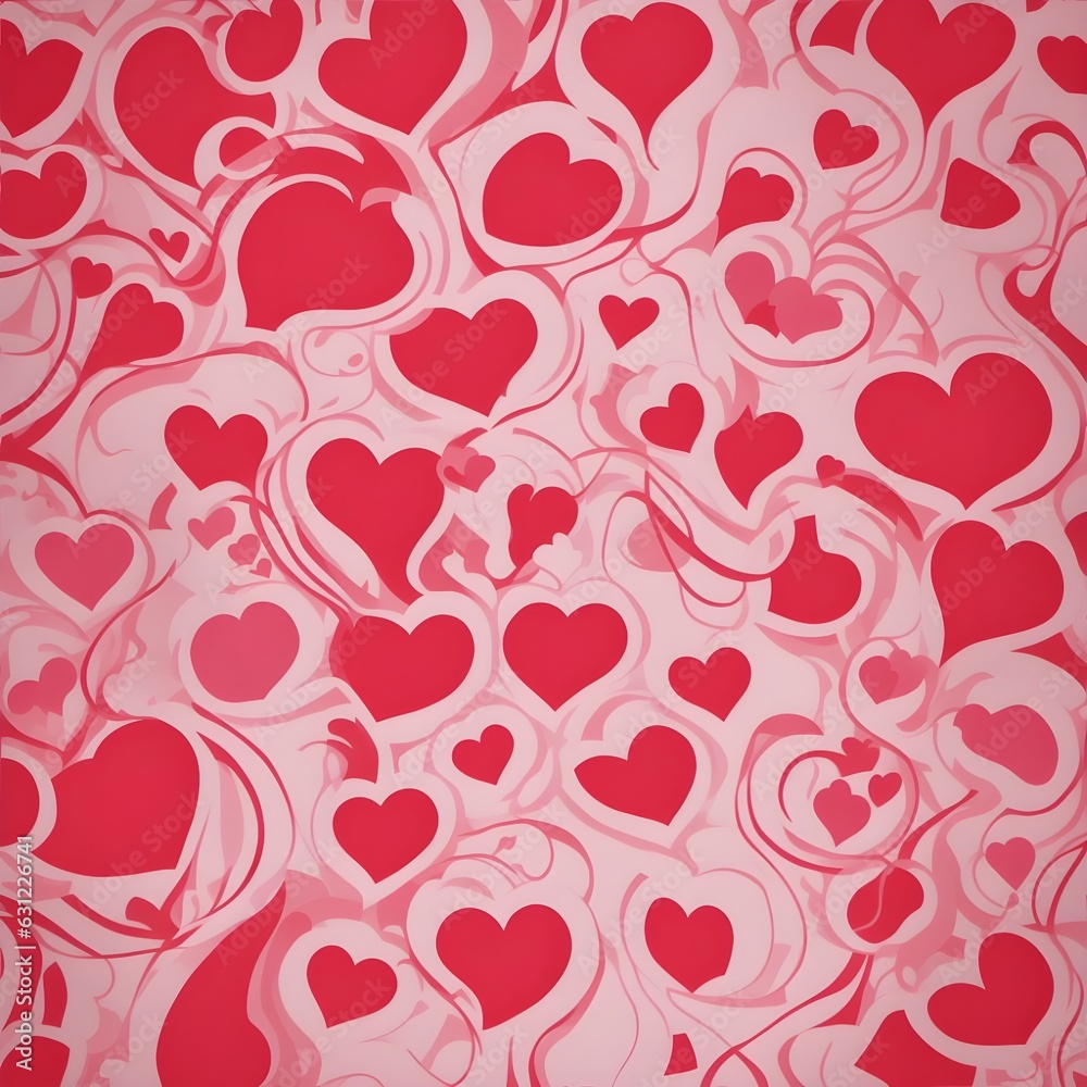 Best valentine background with hearts, Generated AI