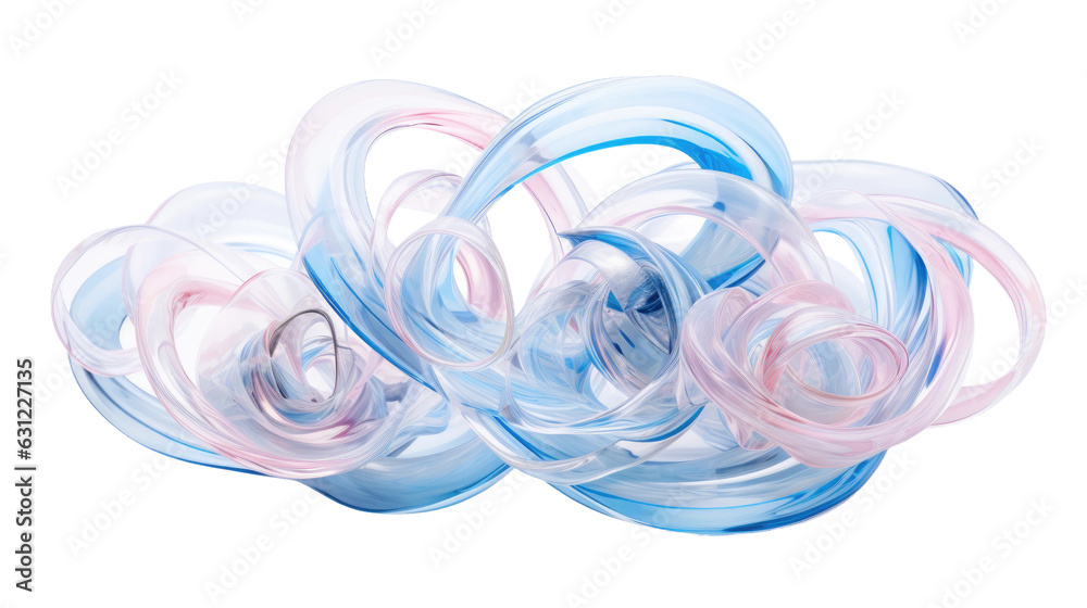 Fototapeta premium combining rose quartz and serenity blue in an abstract futuristic texture isolated on a transparent background, generative ai