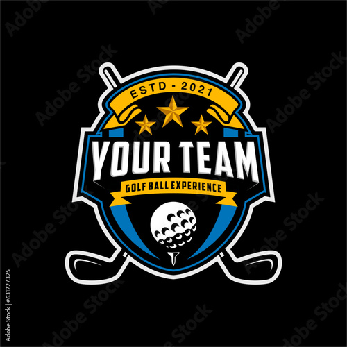 Modern professional golf template logo design for golf club