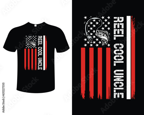 Fishing Illustration Vintage Typography Vector T-shirt Design Template