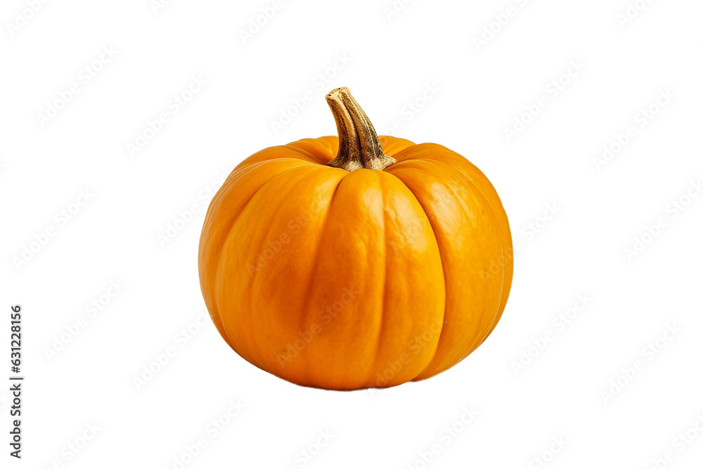 Pumpkin on transparent background, ripe, fresh vegetable - Generative AI Pumpkin on transparent background, ripe, fresh vegetable - Generative AI